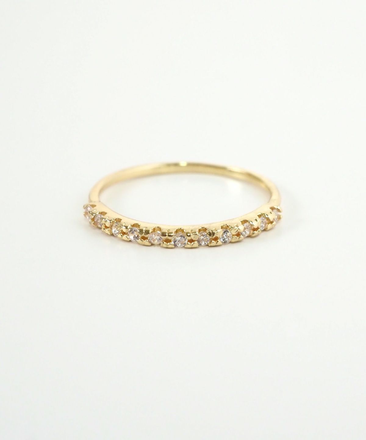 スリムストーンピンキーリング