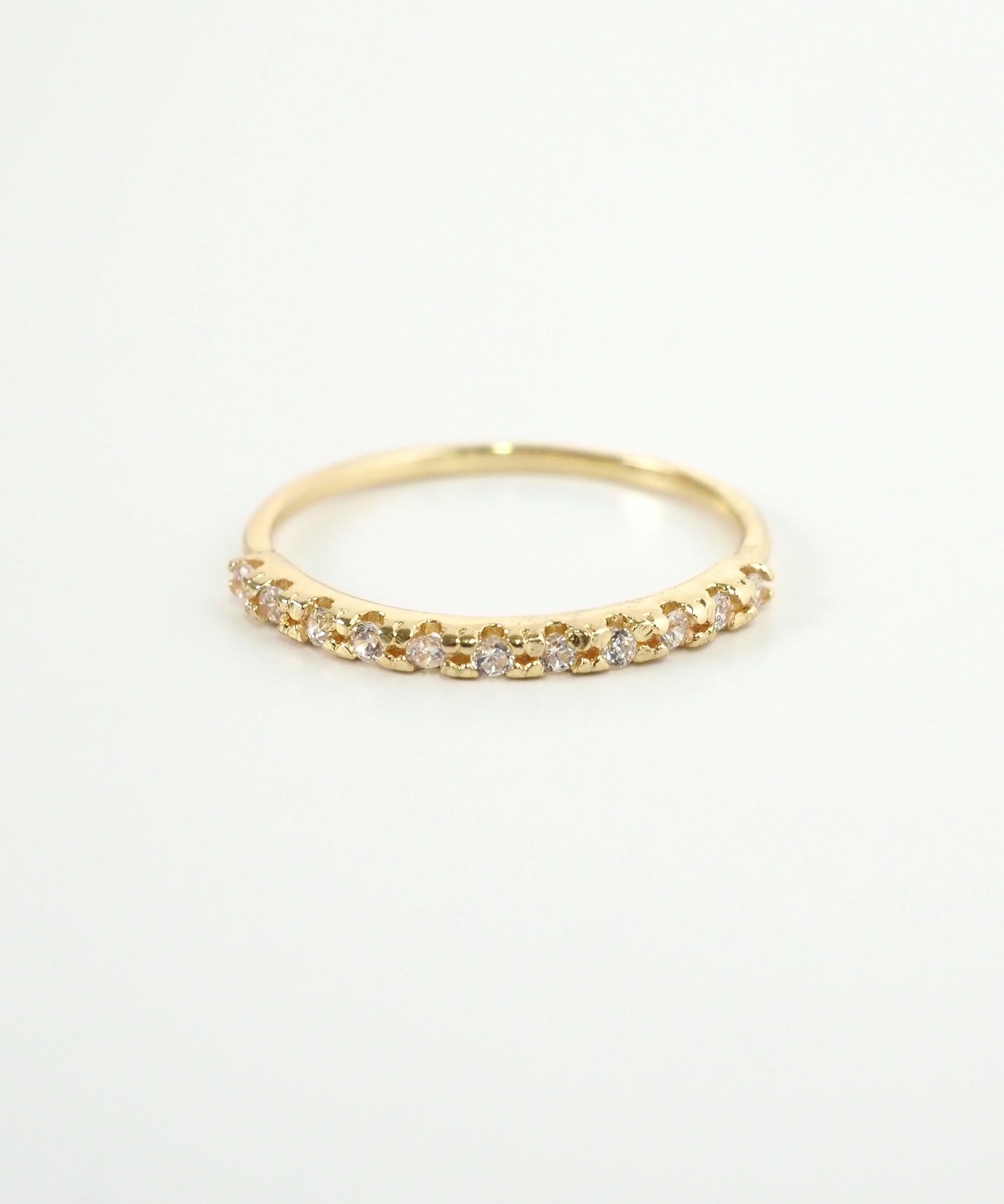 スリムストーンピンキーリング