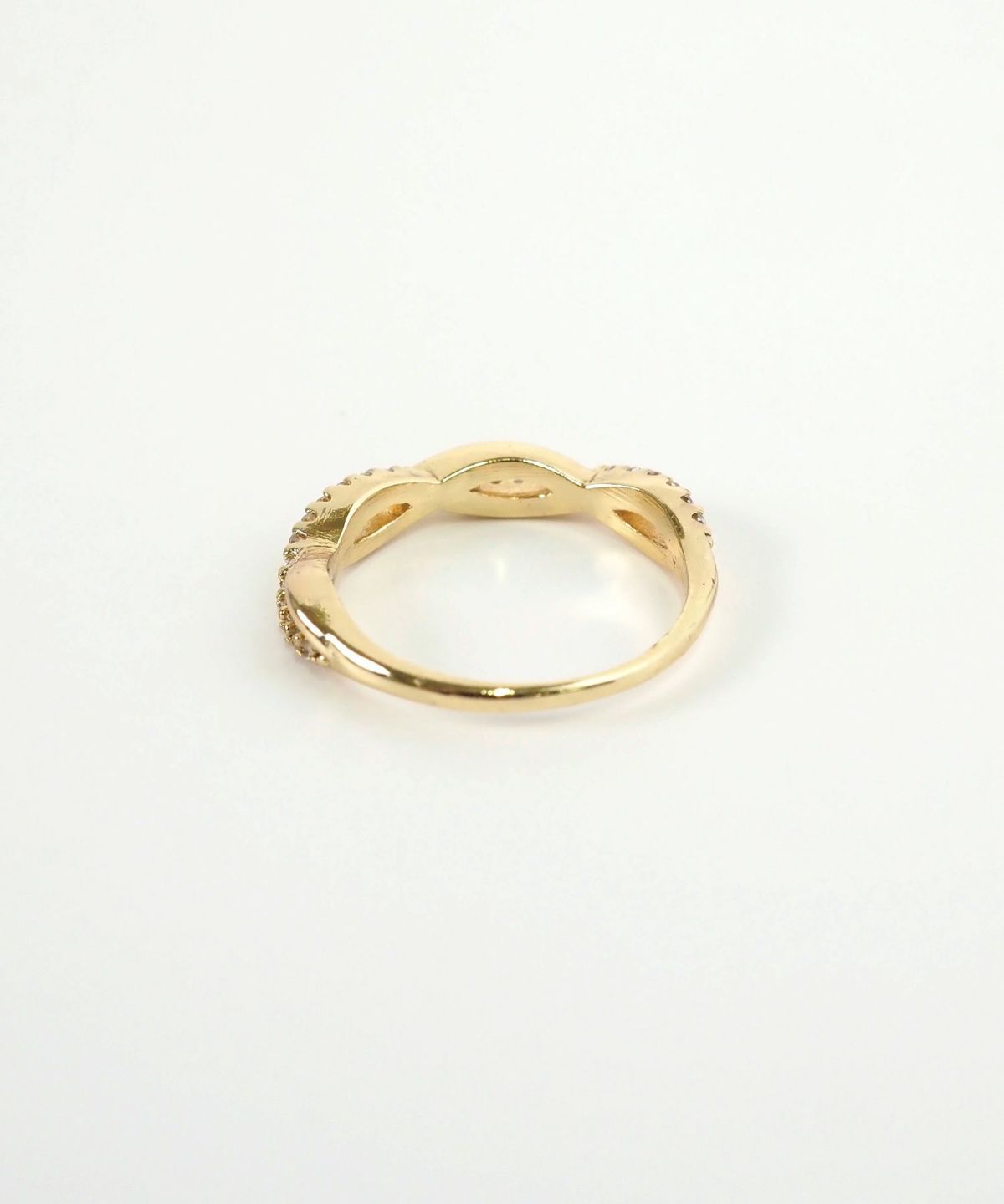 ツイストストーンピンキーリング