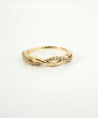 ツイストストーンピンキーリング