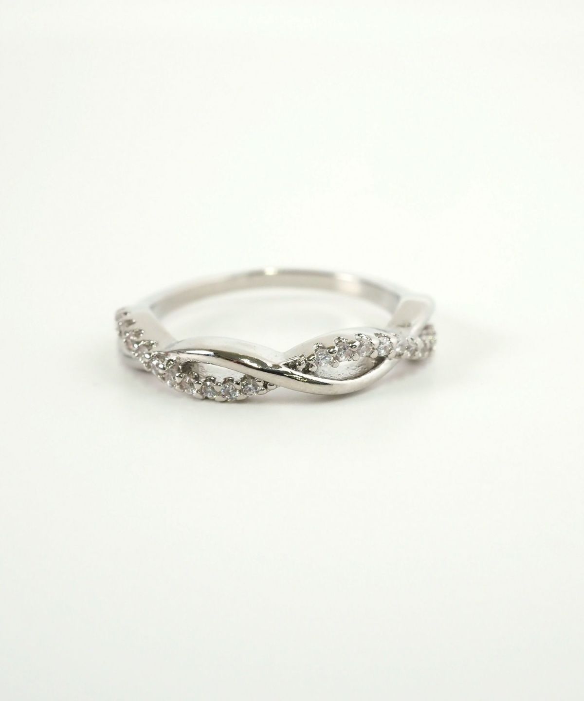 ツイストストーンピンキーリング