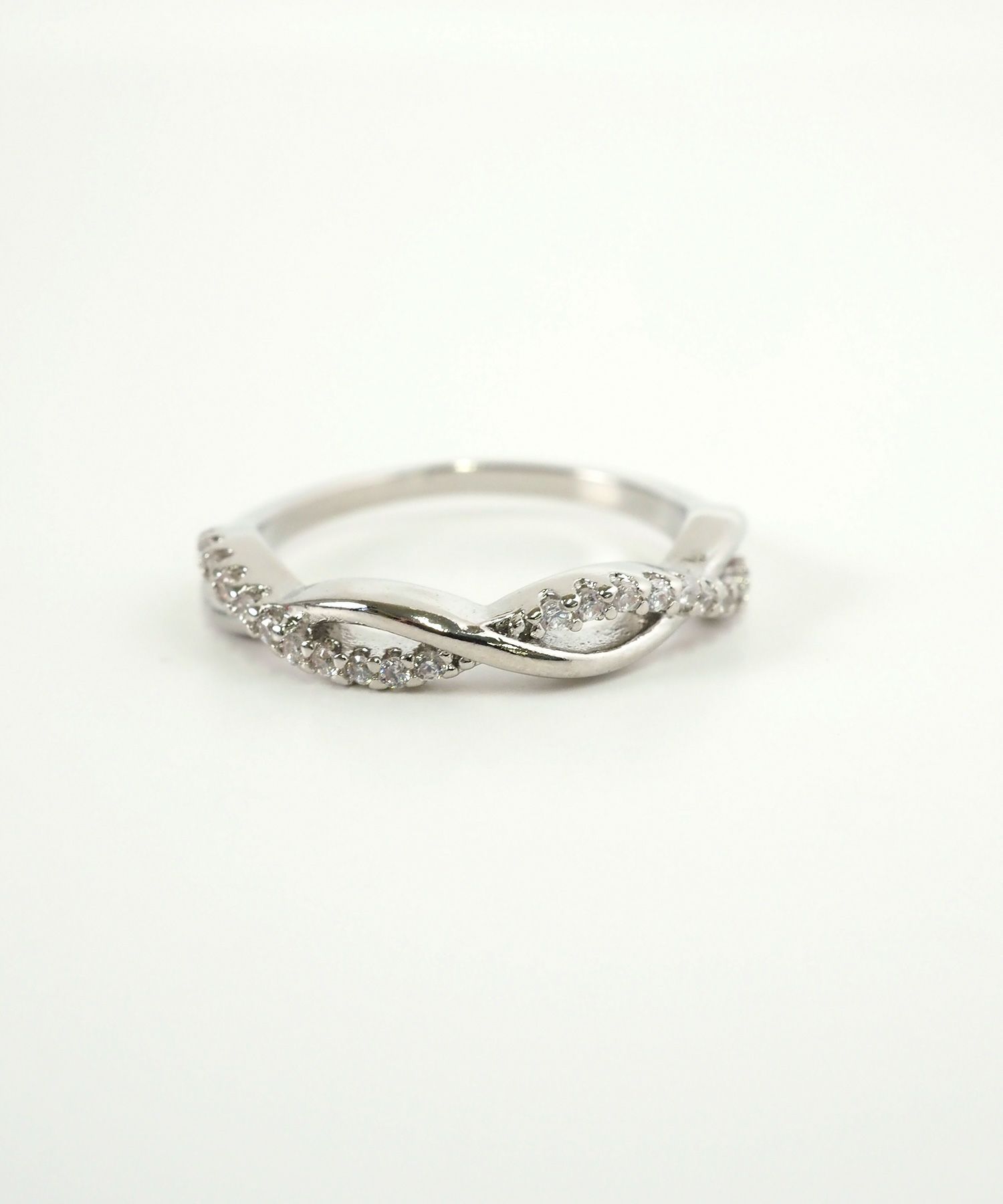 ツイストストーンピンキーリング