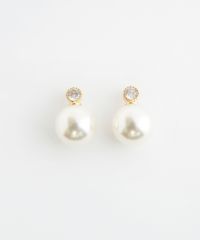 パールストーンチタンポストピアス