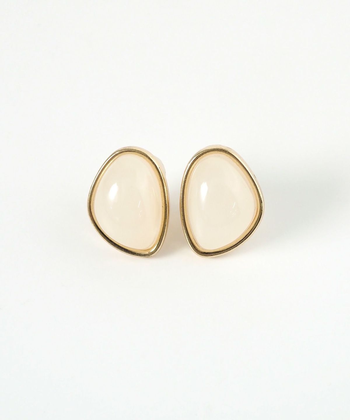 カラーストーンクリップイヤリング