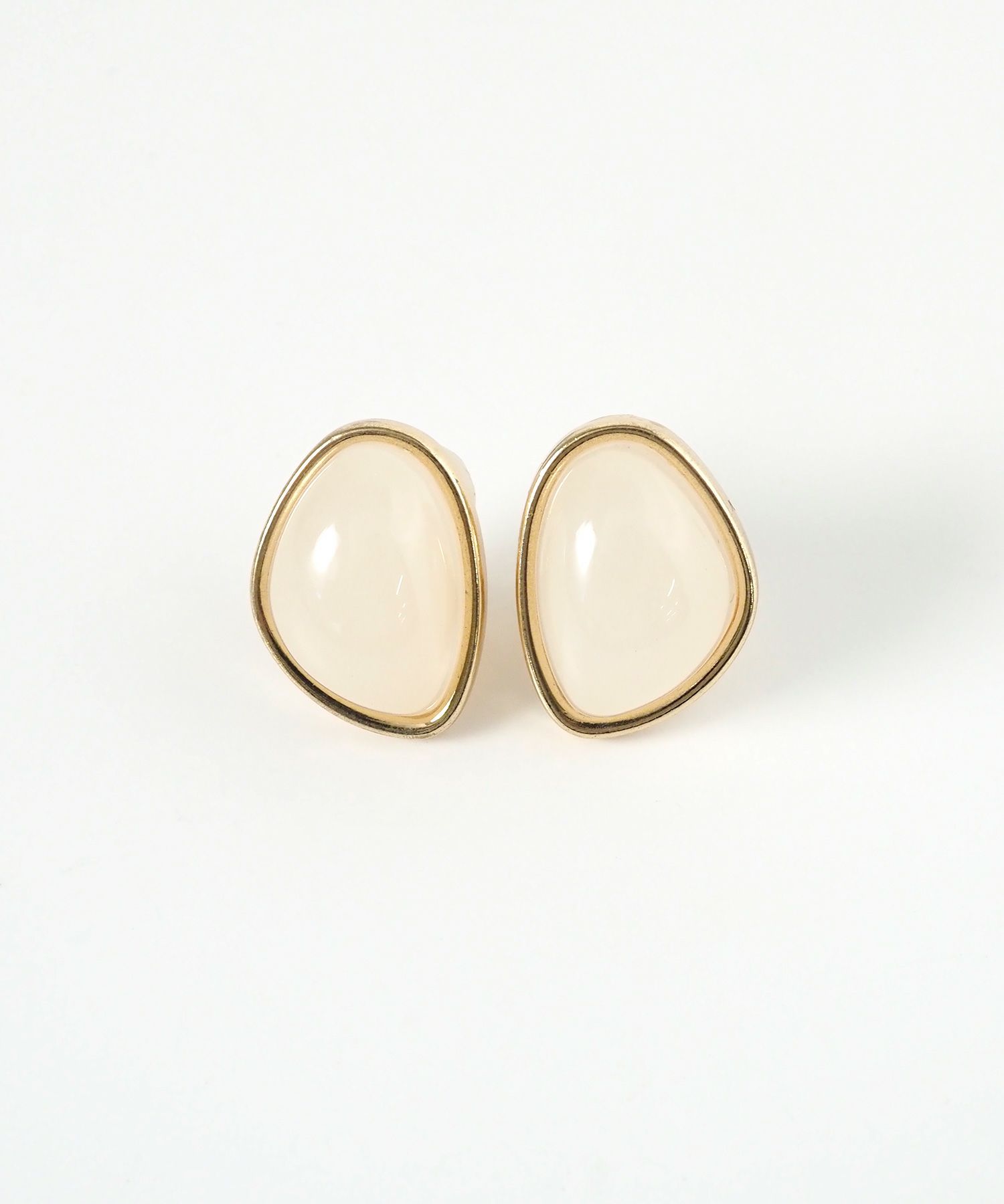 カラーストーンクリップイヤリング