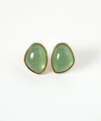 カラーストーンクリップイヤリング