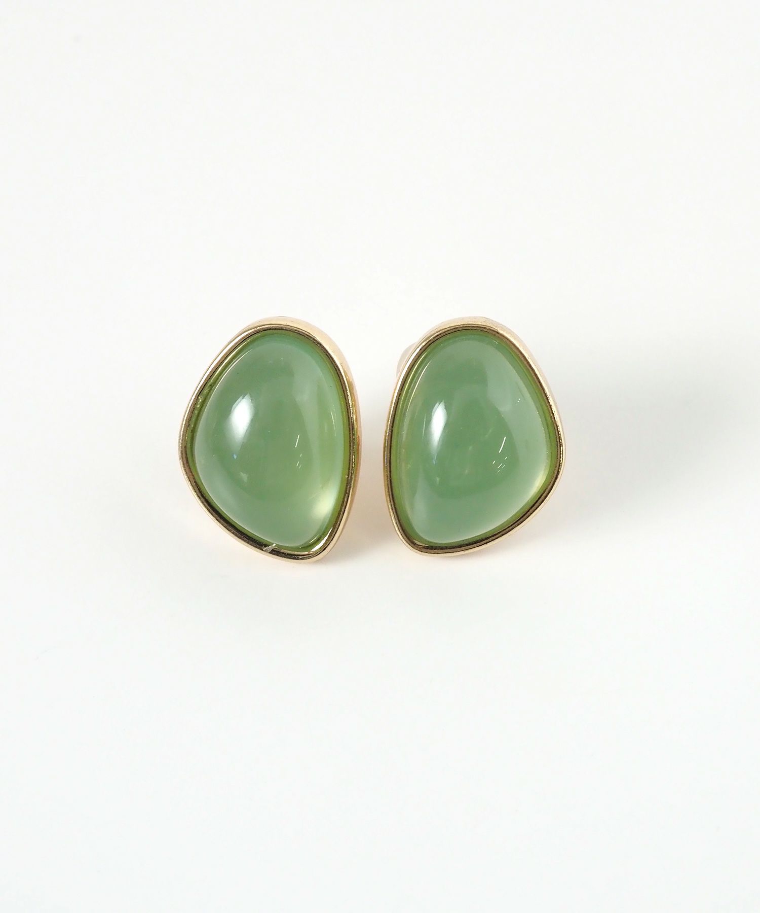 カラーストーンクリップイヤリング