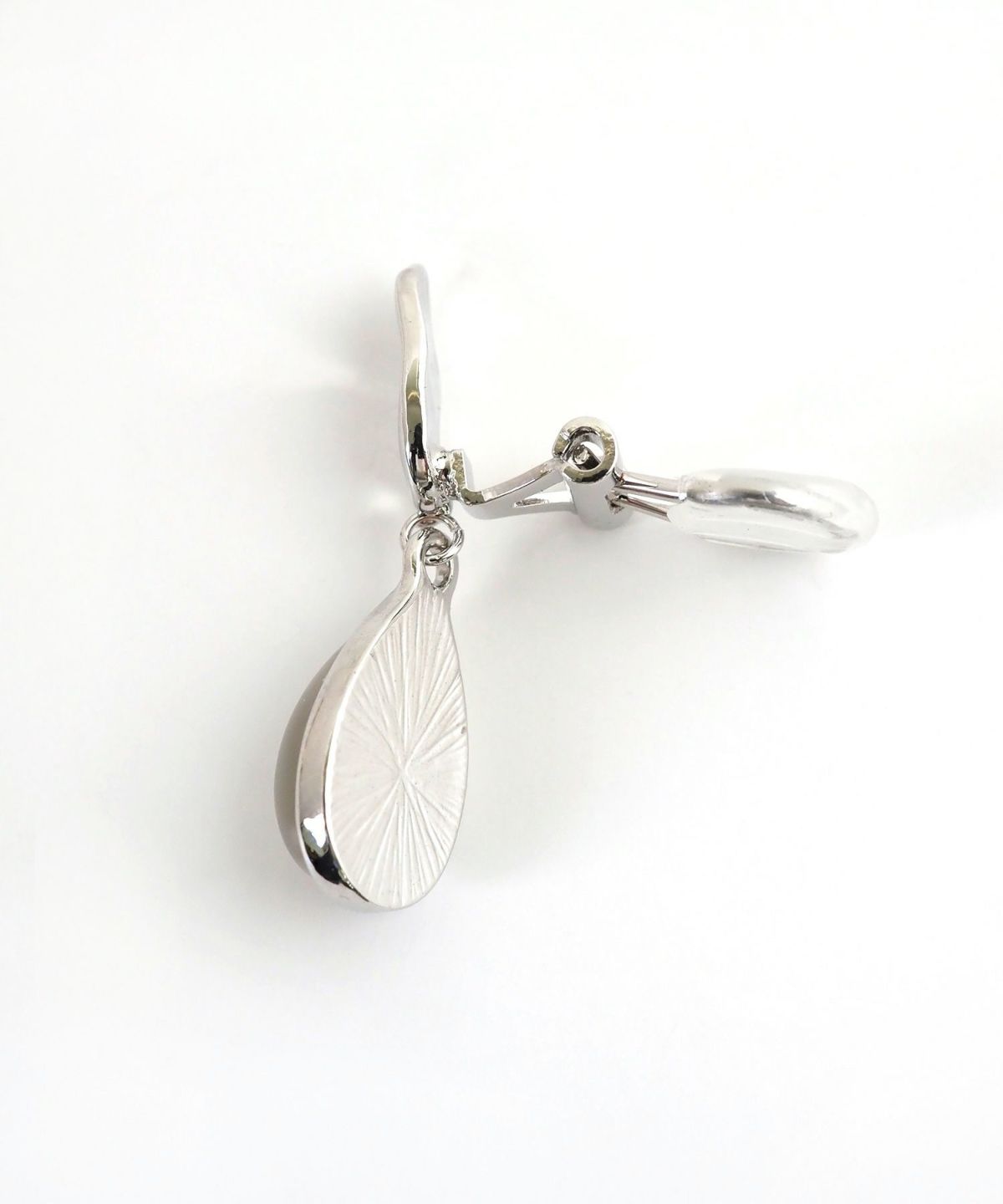 ドロップカラーストーンクリップイヤリング