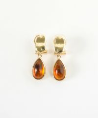 ドロップカラーストーンクリップイヤリング