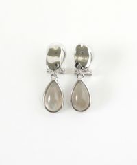 ドロップカラーストーンクリップイヤリング