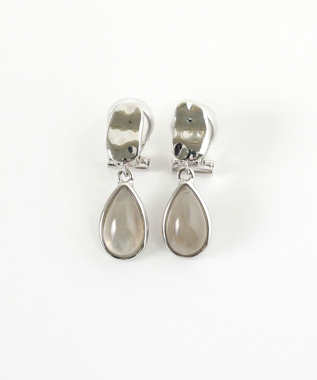 ドロップカラーストーンクリップイヤリング