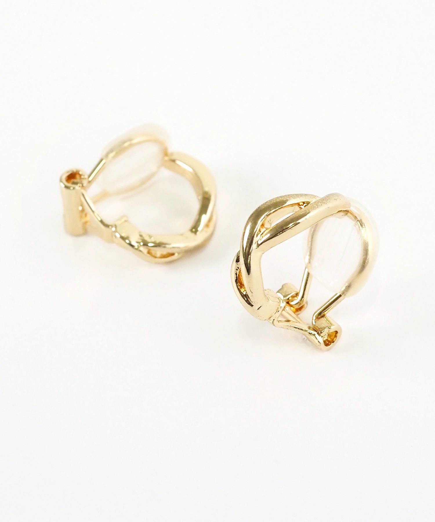 ツイストラインクリップイヤリング