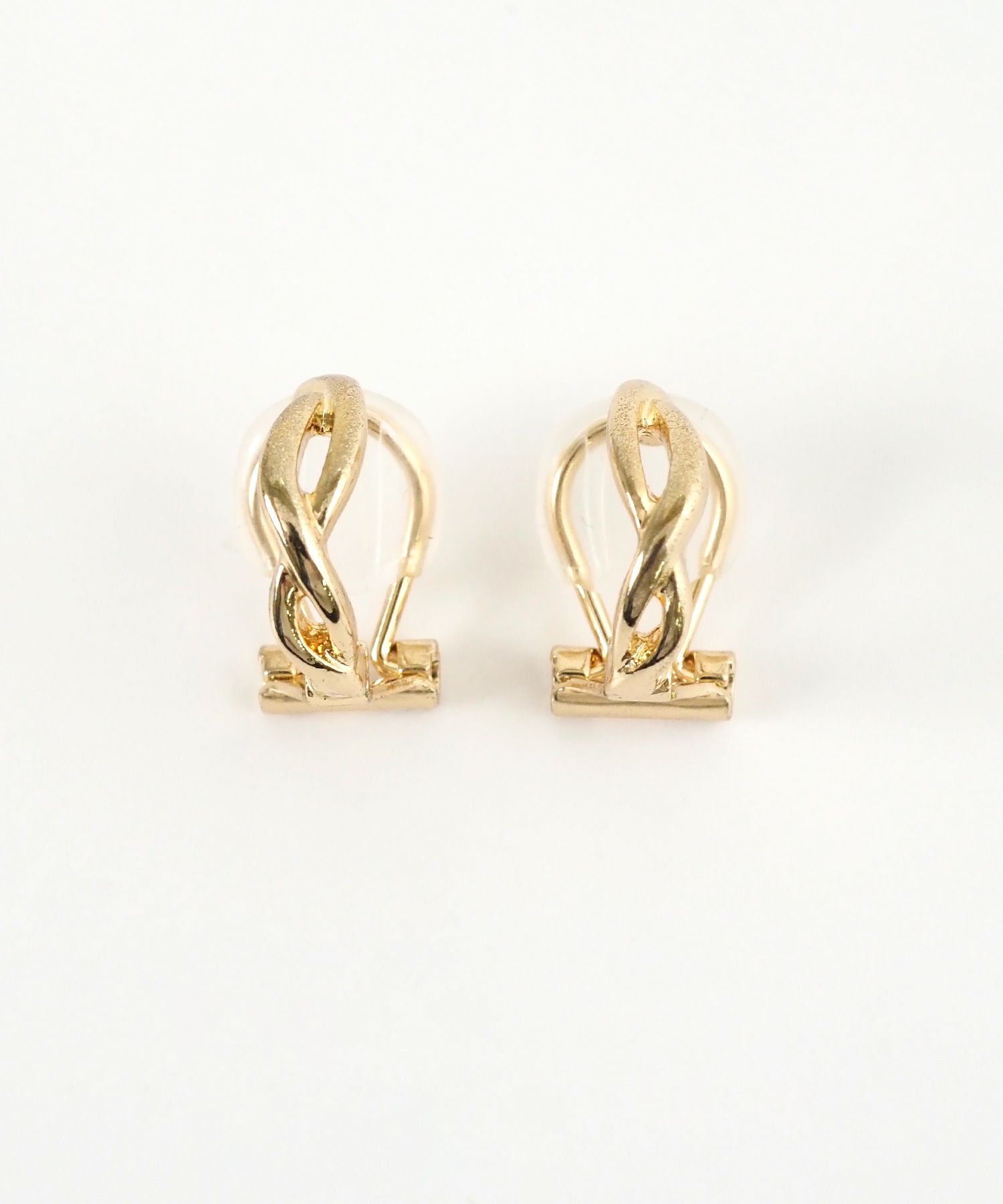 ツイストラインクリップイヤリング