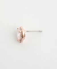 キュービックハートチタンポストピアス【Dahlia】