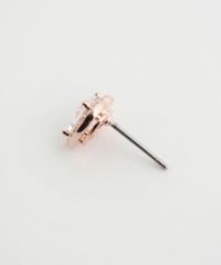 キュービックハートチタンポストピアス【Dahlia】