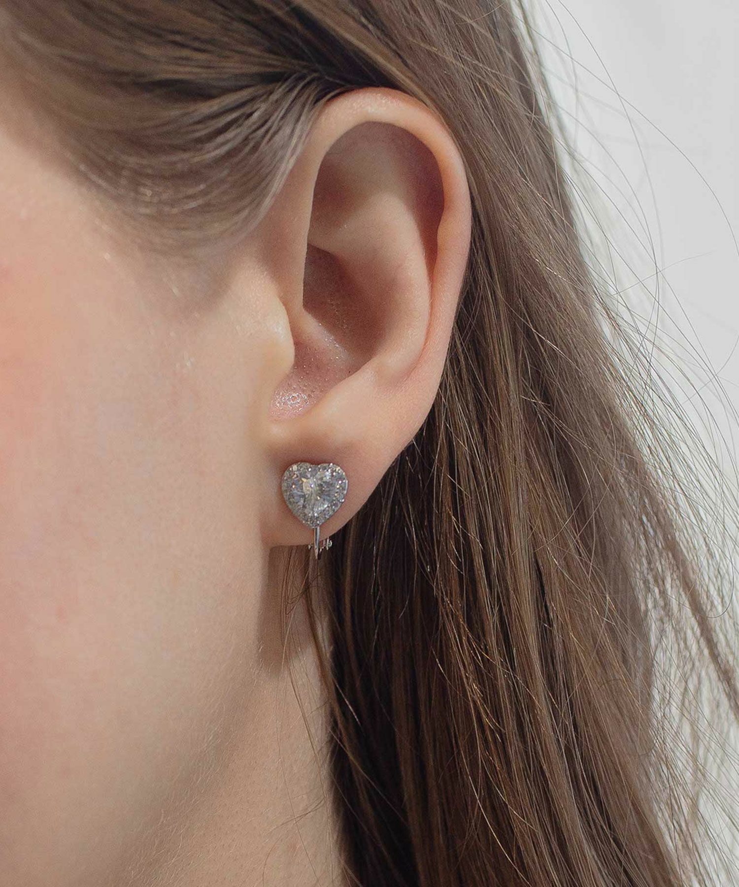 キュービックハートイヤリング【Dahlia】