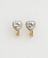 キュービックハートイヤリング【Dahlia】