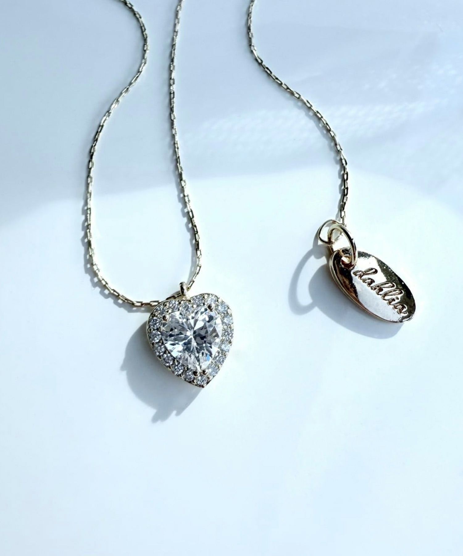 キュービックハートネックレス【Dahlia】