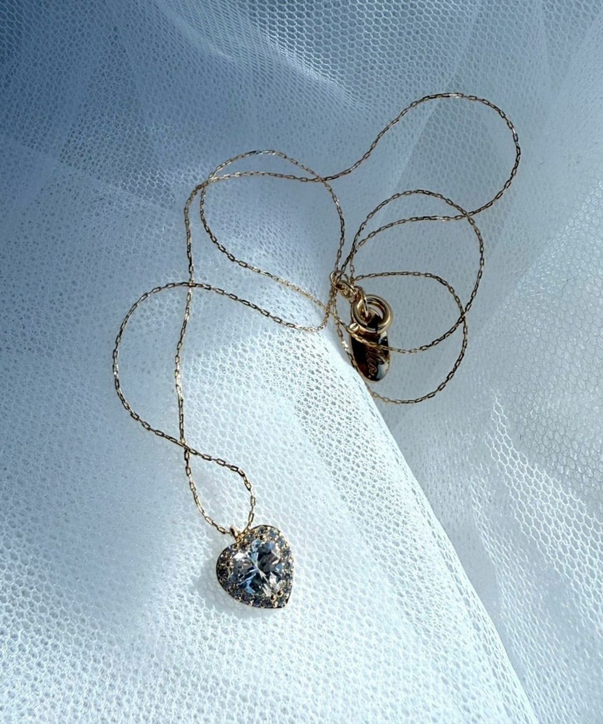 キュービックハートネックレス【Dahlia】