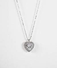 キュービックハートネックレス【Dahlia】