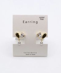 フタバビジューラウンドメタルイヤリング