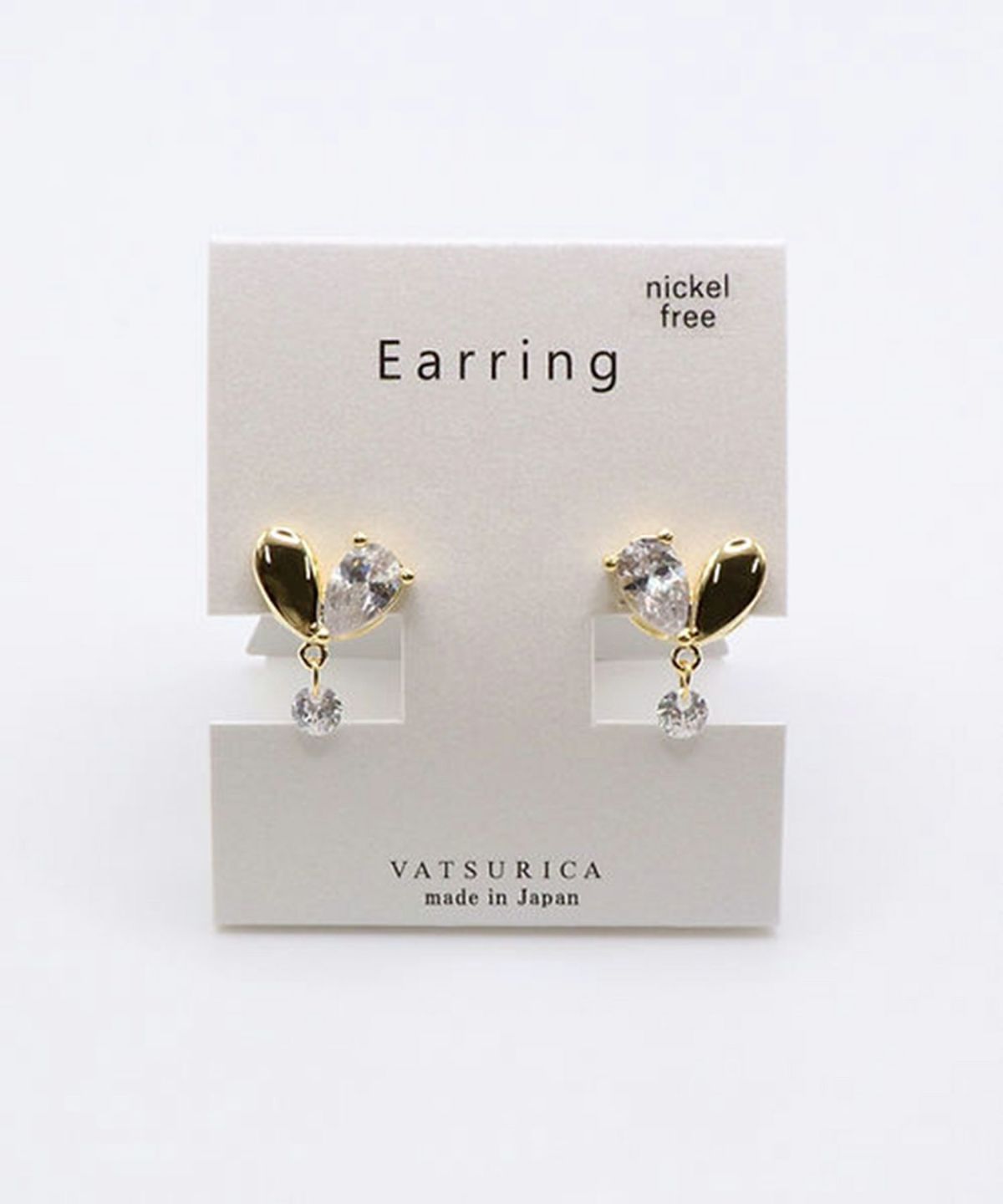 フタバビジューラウンドメタルイヤリング