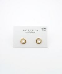 ラウンドパールセラミックポストピアス