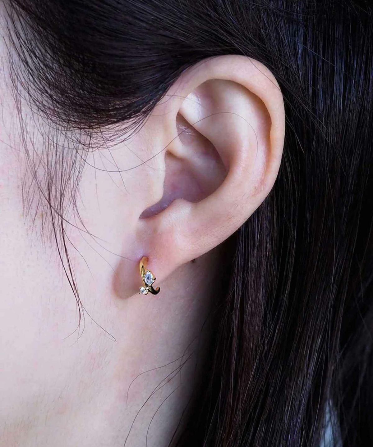 ミニフープセラミックポストピアス