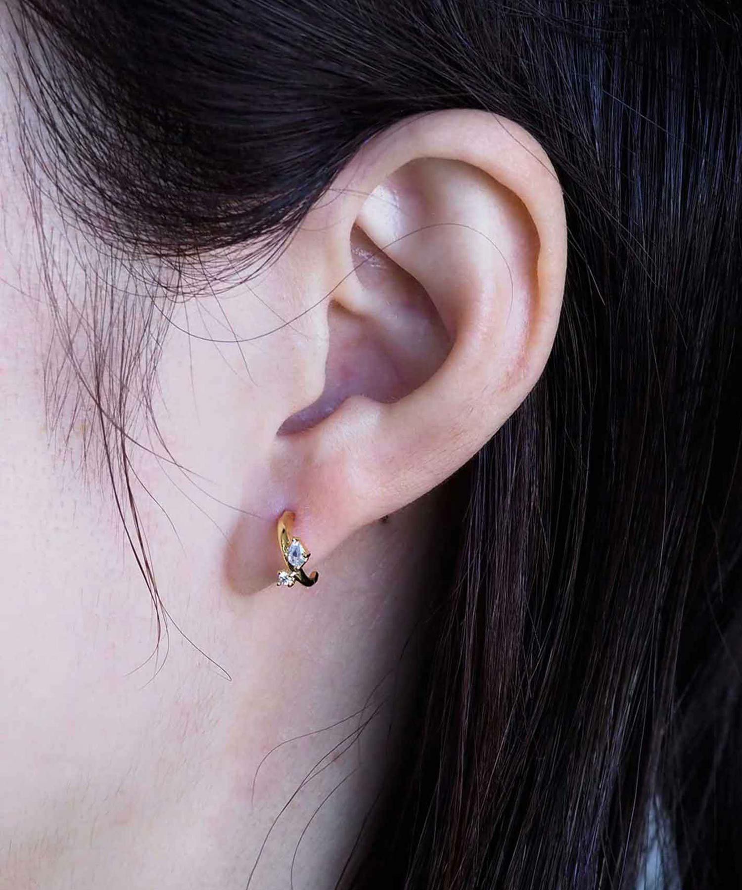 ミニフープセラミックポストピアス