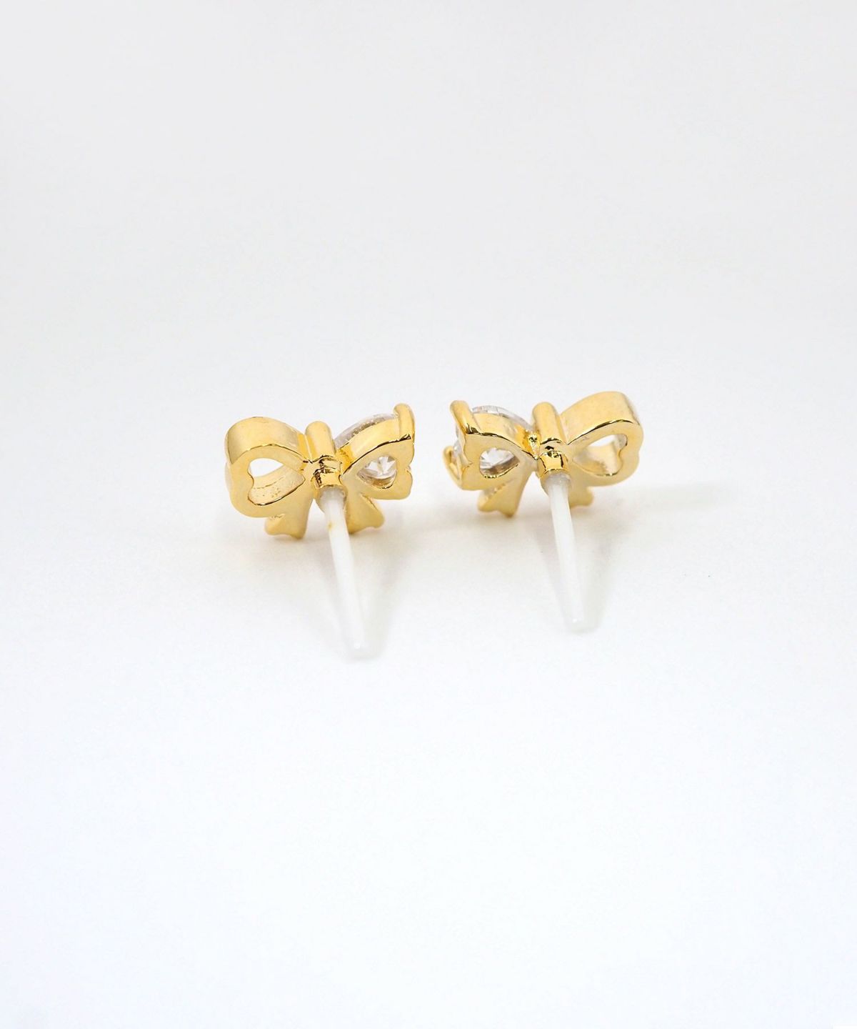 ミニリボンセラミックポストピアス