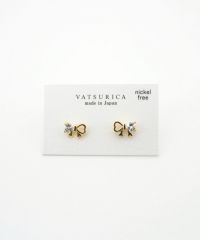 ミニリボンセラミックポストピアス