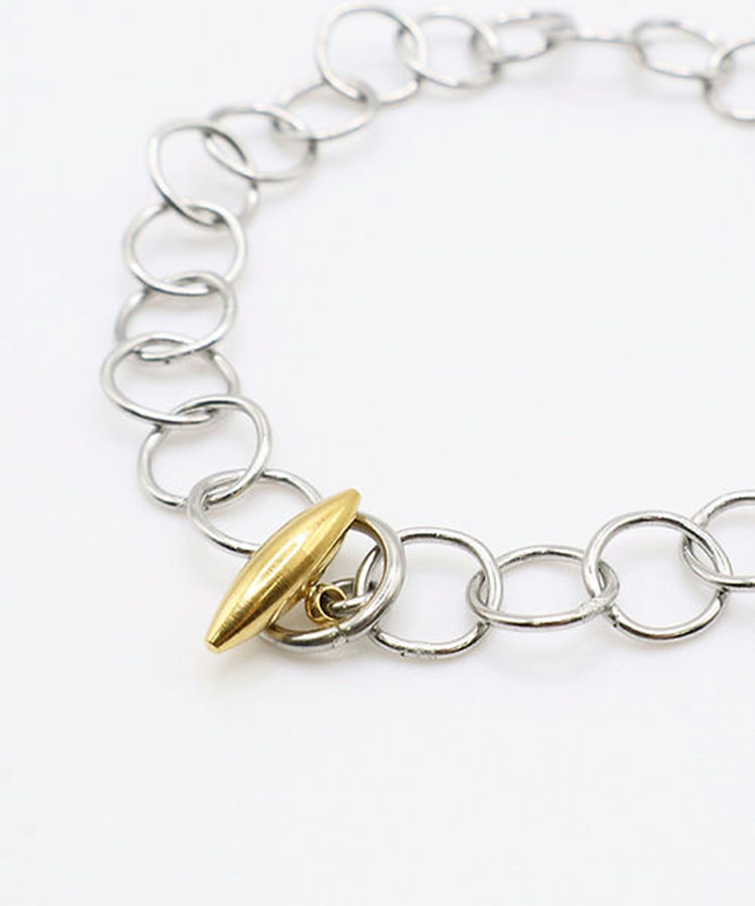 サークルチェーンサージカルステンレスブレスレット