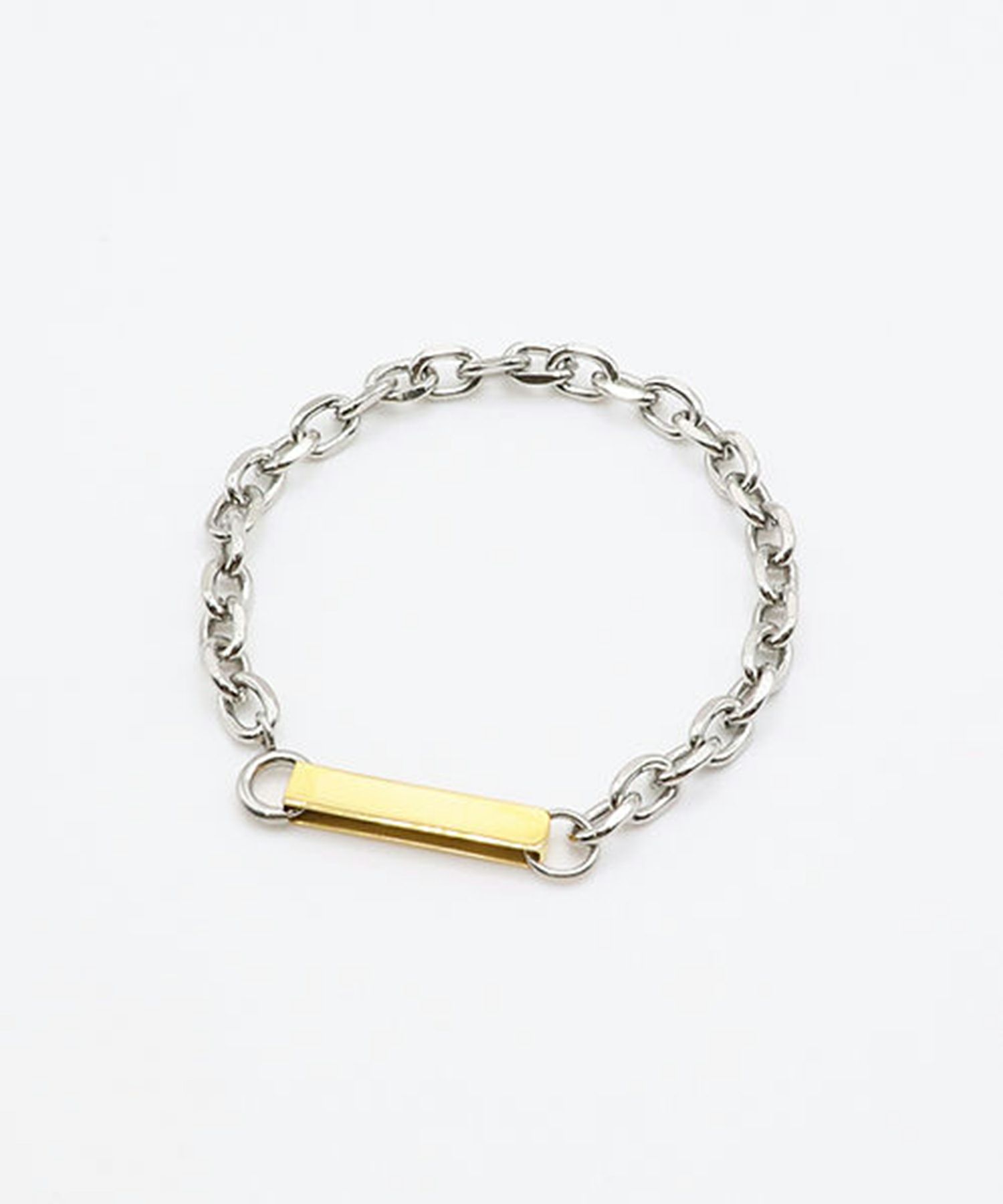 オーバルチェーンサージカルステンレスブレスレット