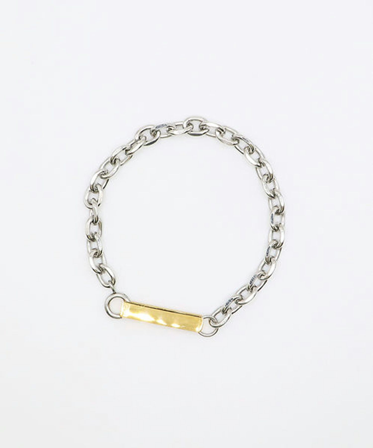 オーバルチェーンサージカルステンレスブレスレット