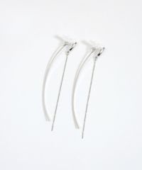 ストレートチェーンセラミックポストピアス