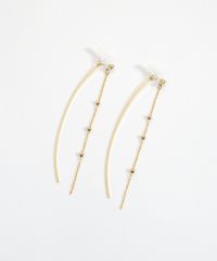 ボールチェーンセラミックポストピアス