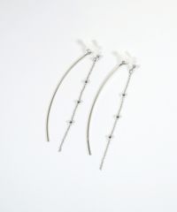 ボールチェーンセラミックポストピアス