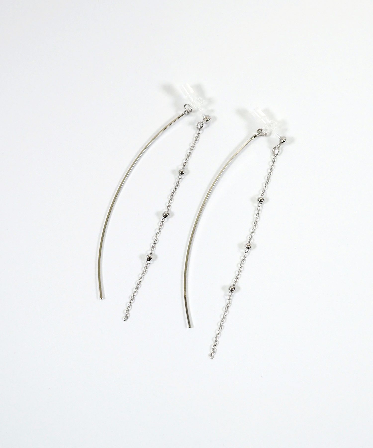 ボールチェーンセラミックポストピアス