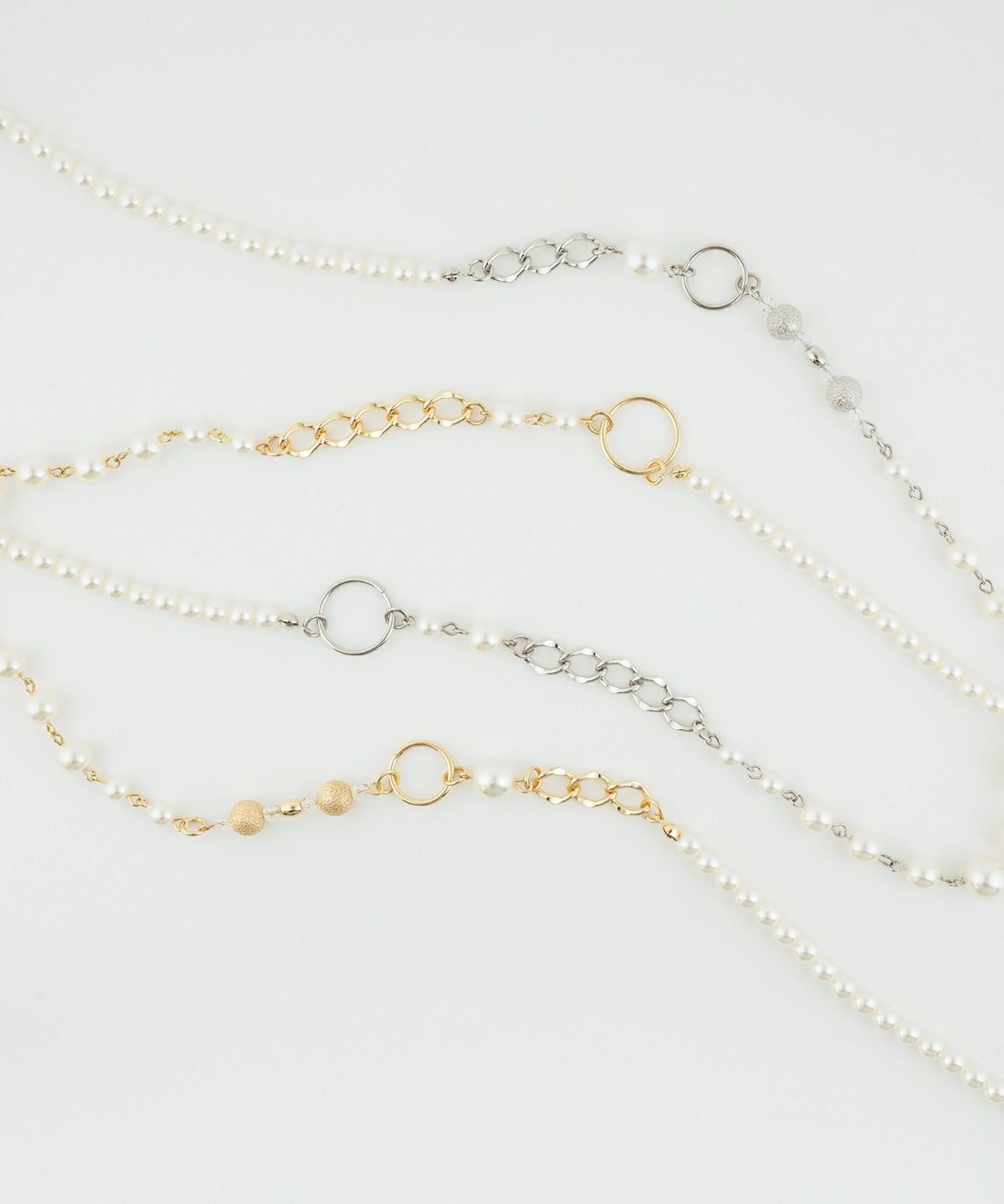 パールミックスロングネックレス