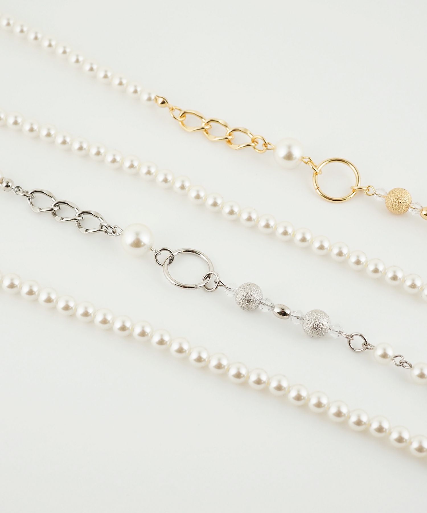 パールミックスロングネックレス