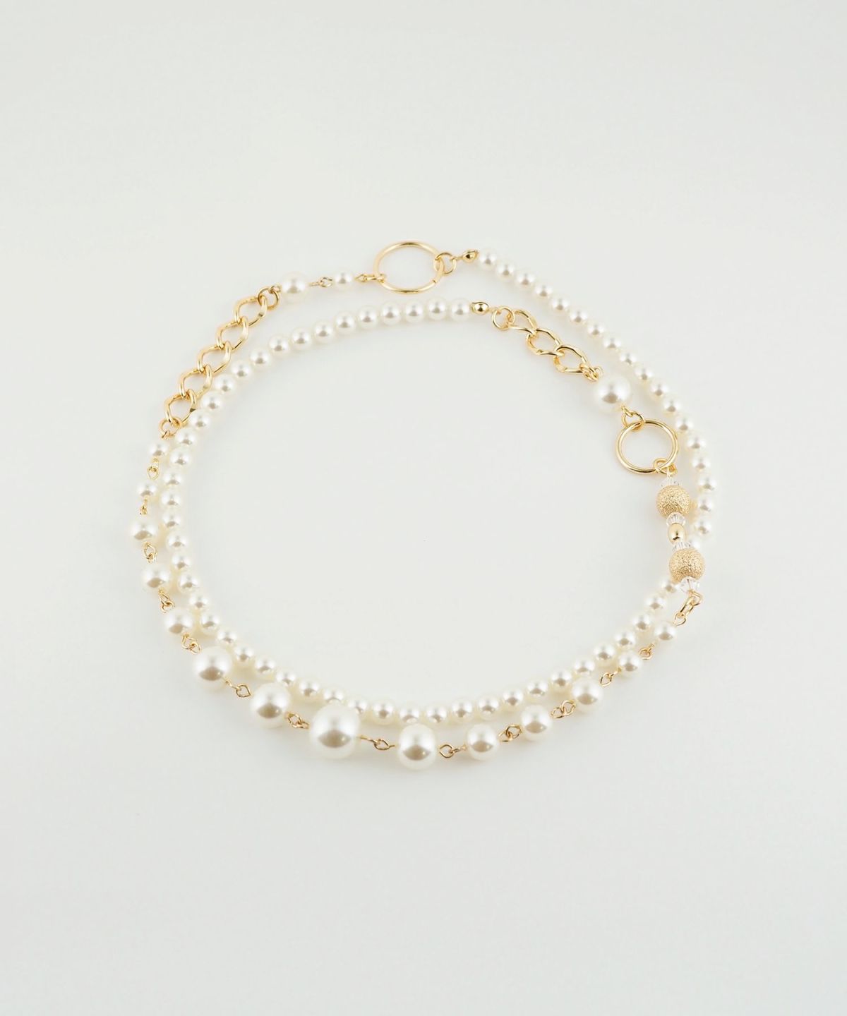 パールミックスロングネックレス