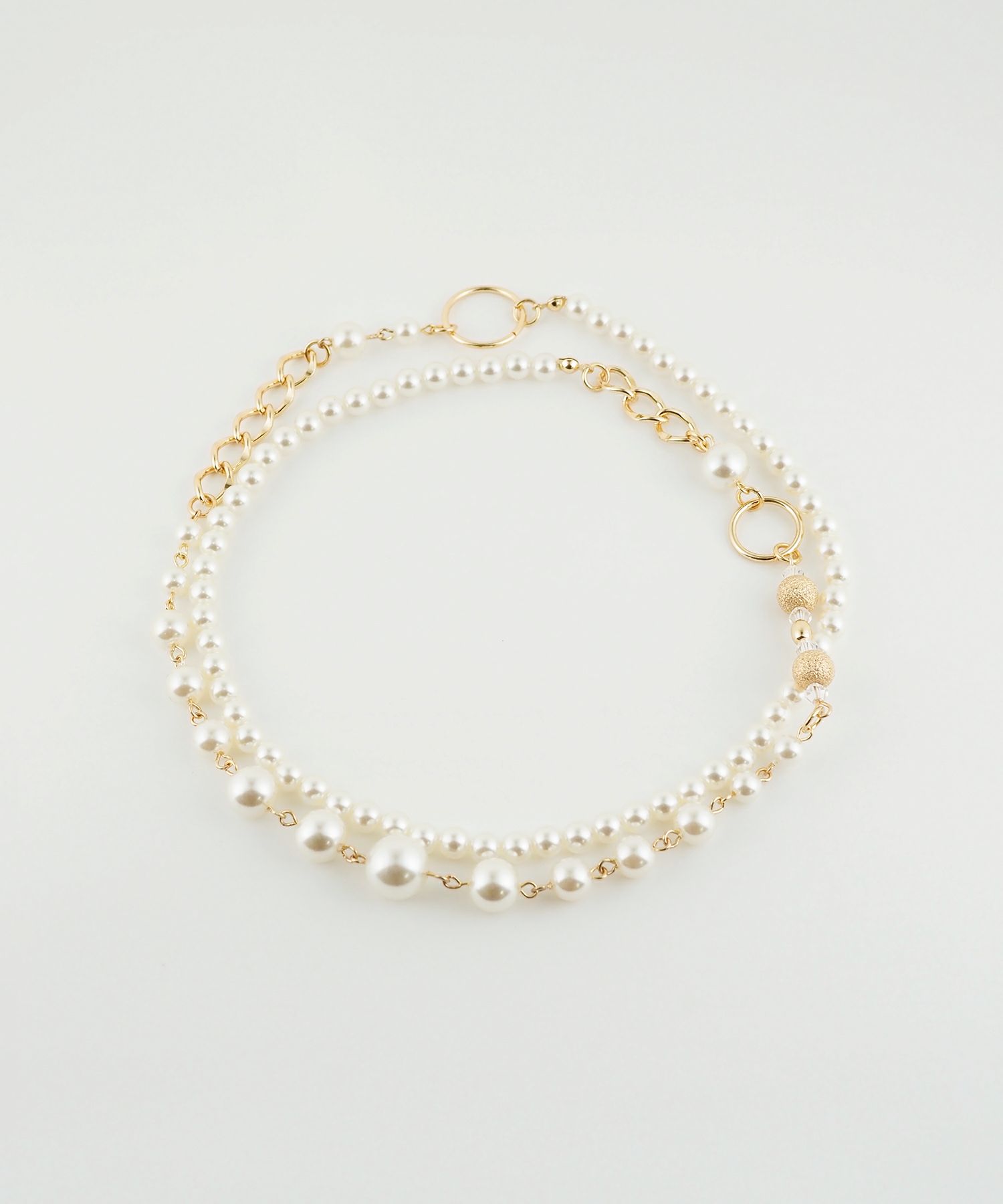 パールミックスロングネックレス