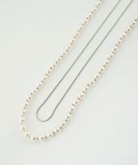 2wayパールチェーン2連ロングネックレス