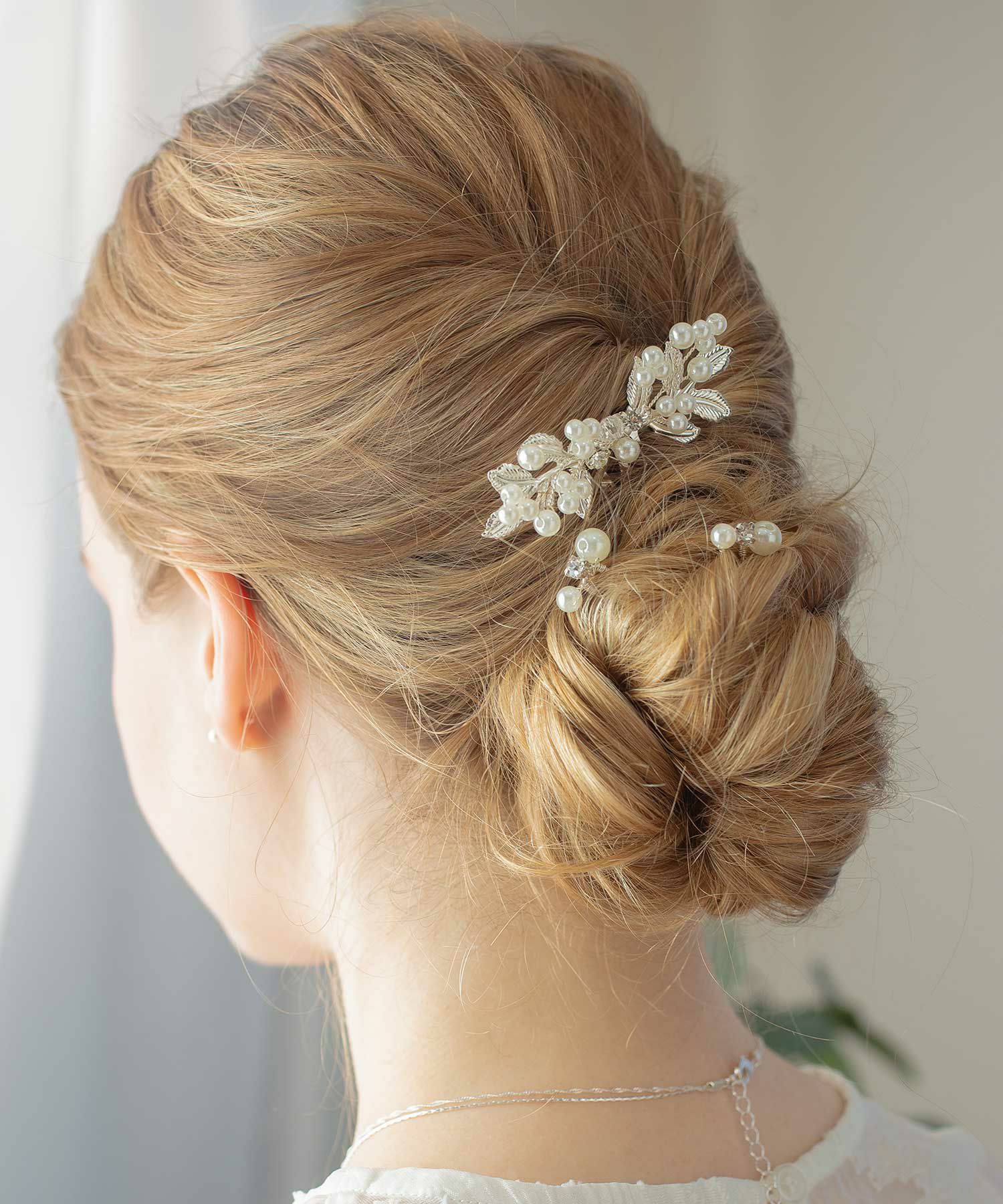 ボタニカルパールコームUピンセット