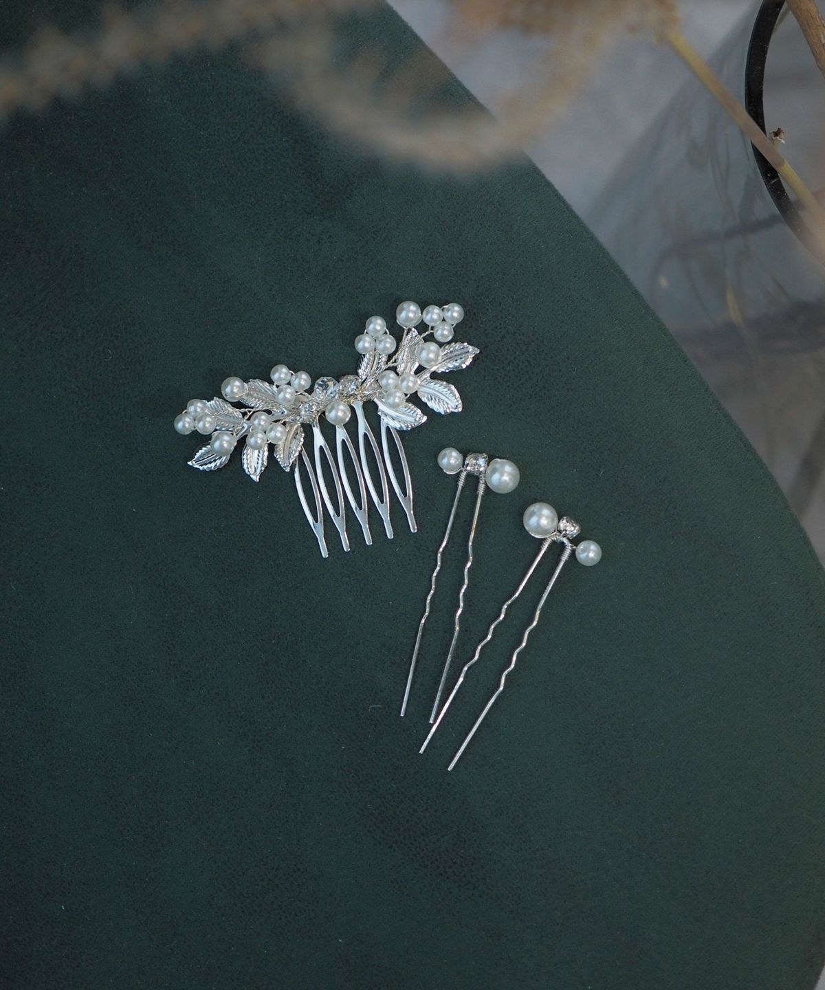 ボタニカルパールコームUピンセット