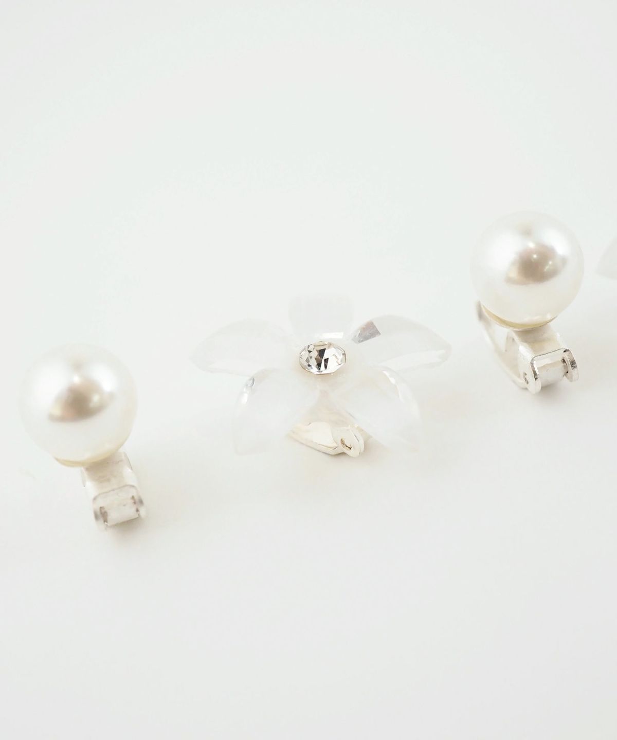 クリアフラワーヘアビジューセット