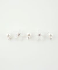 クリアフラワーヘアビジューセット