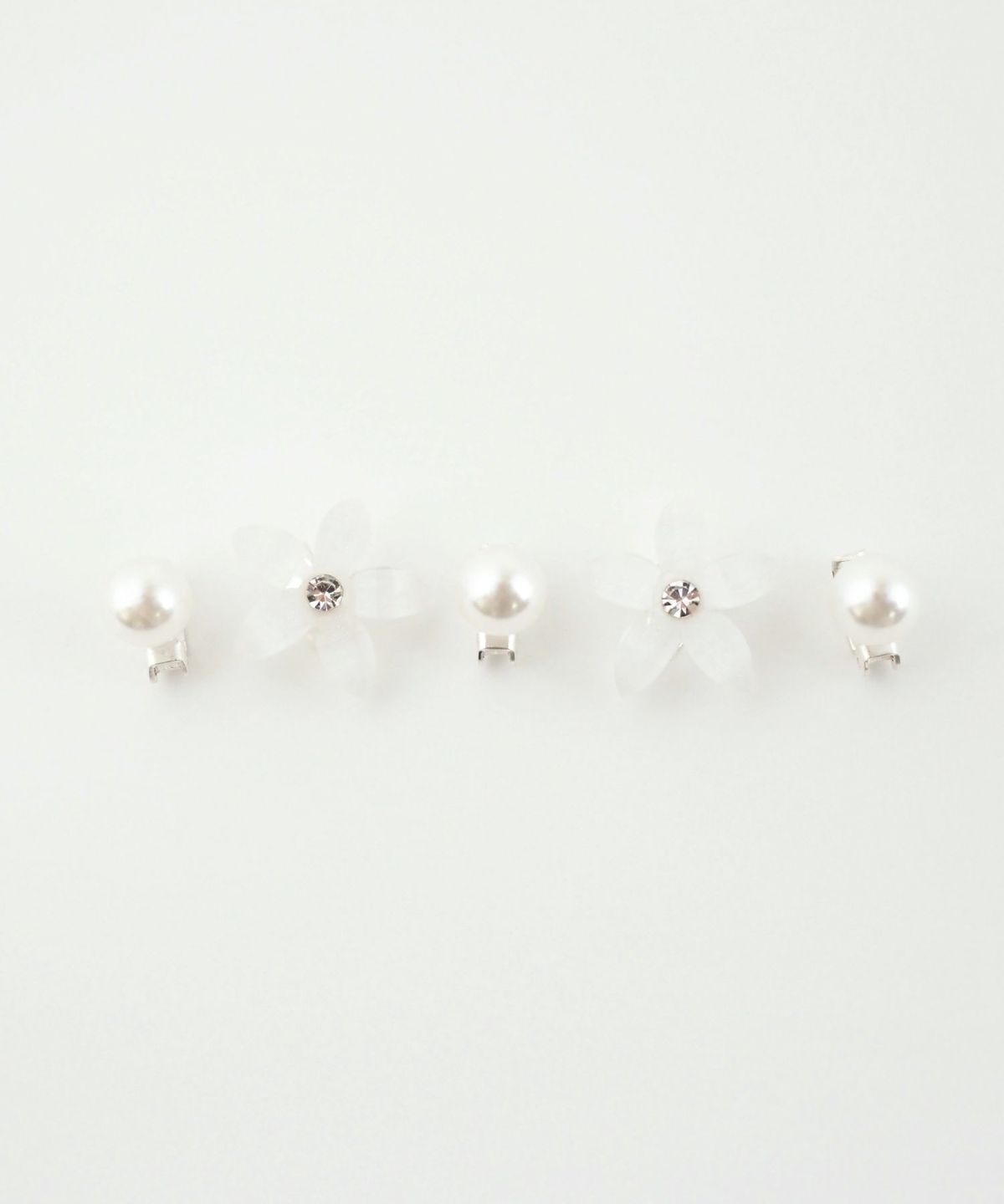 クリアフラワーヘアビジューセット