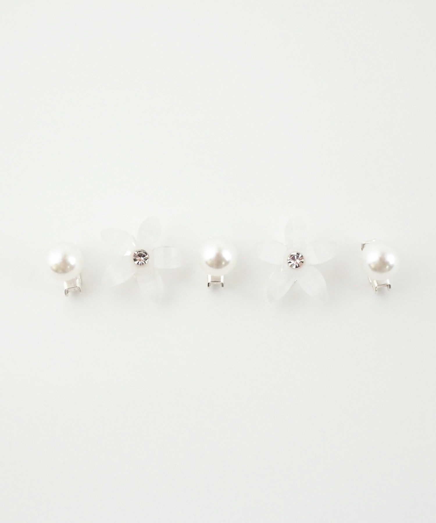 クリアフラワーヘアビジューセット