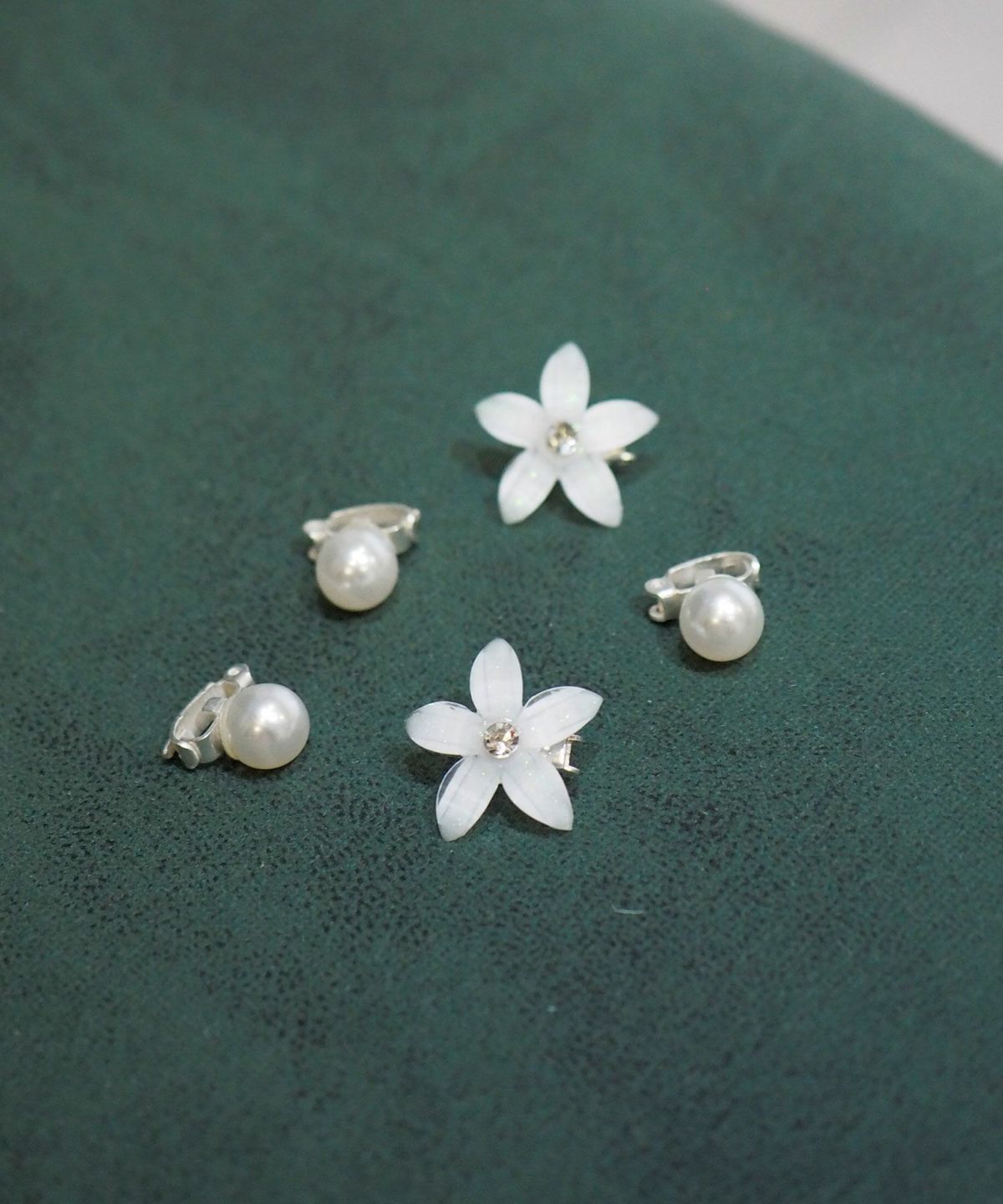 クリアフラワーヘアビジューセット